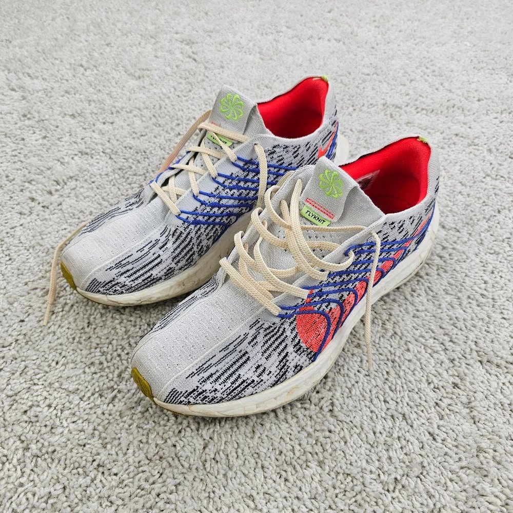 Nike Athletic Shoes Gray with Red and Blue Accents
